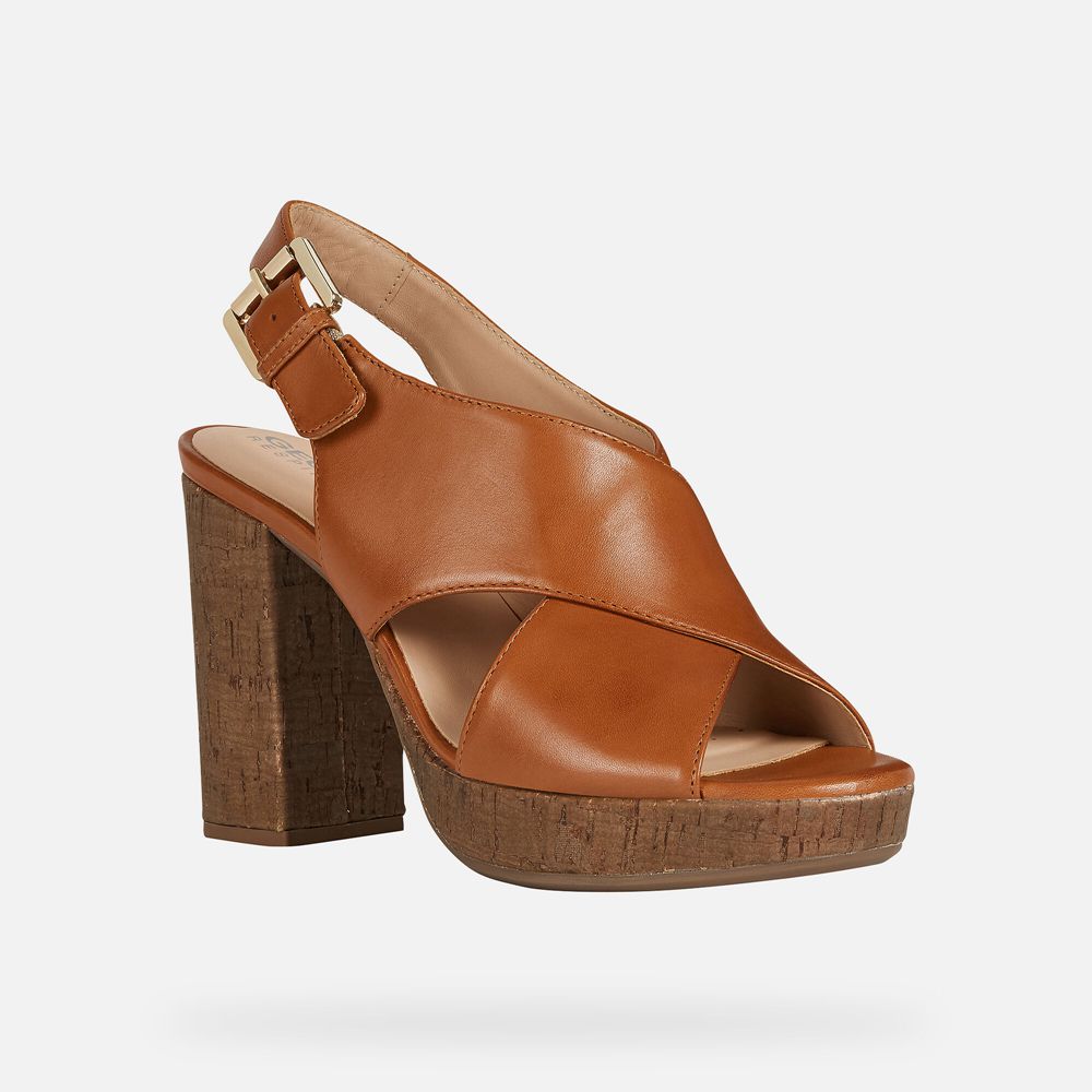 Sandalias Geox Senhora Marrom - Gerbera - XEQTB3864